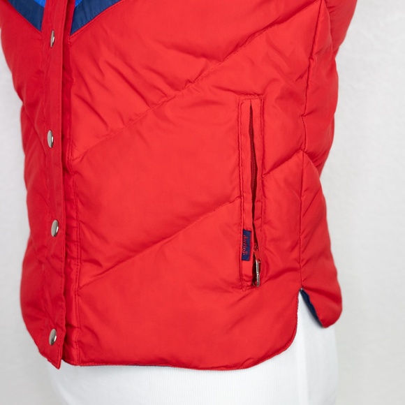 Vintage 70s Antler Rainbow Stripe Down Puffer Vest Size M - Picture 4 of 16